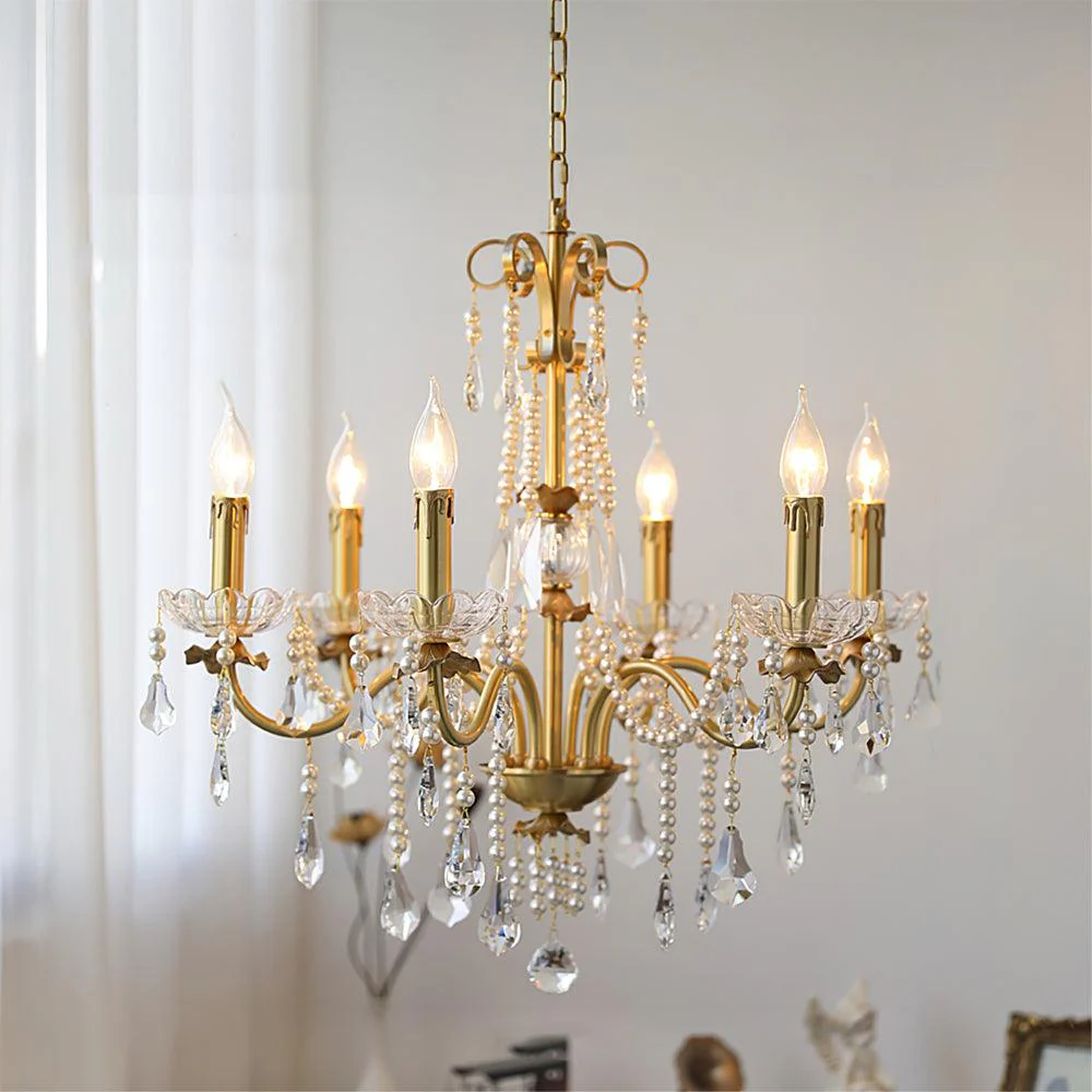 Lustra Chandelier Crystal Pearl - Image 4