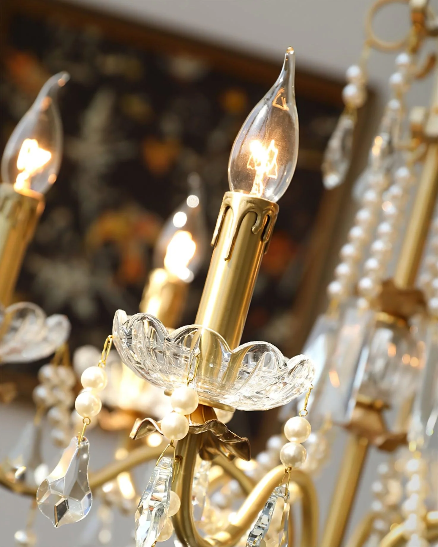 Lustra Chandelier Crystal Pearl - Image 7