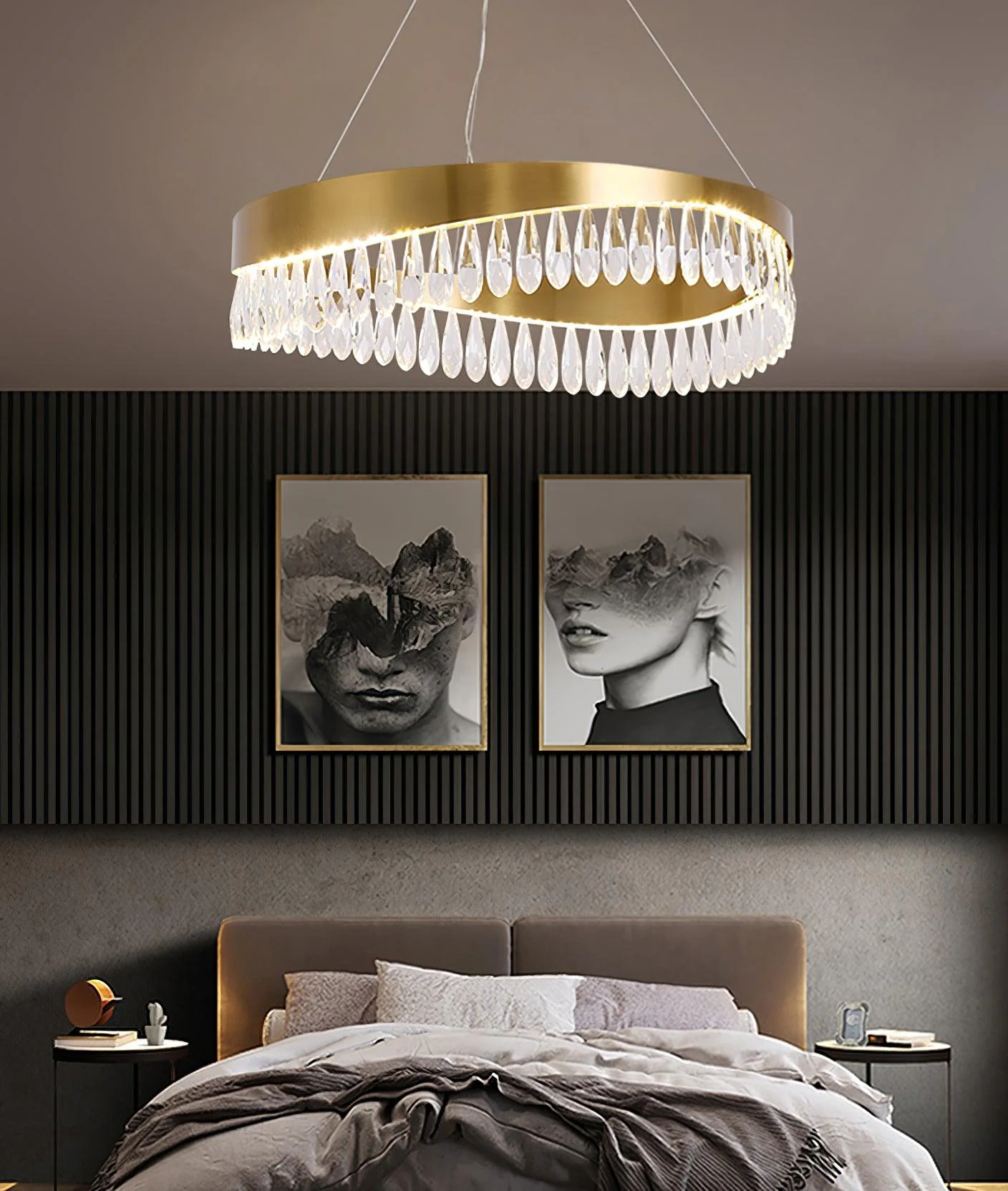 Lustra Chandelier Crystal Ring LED Polished - Image 7