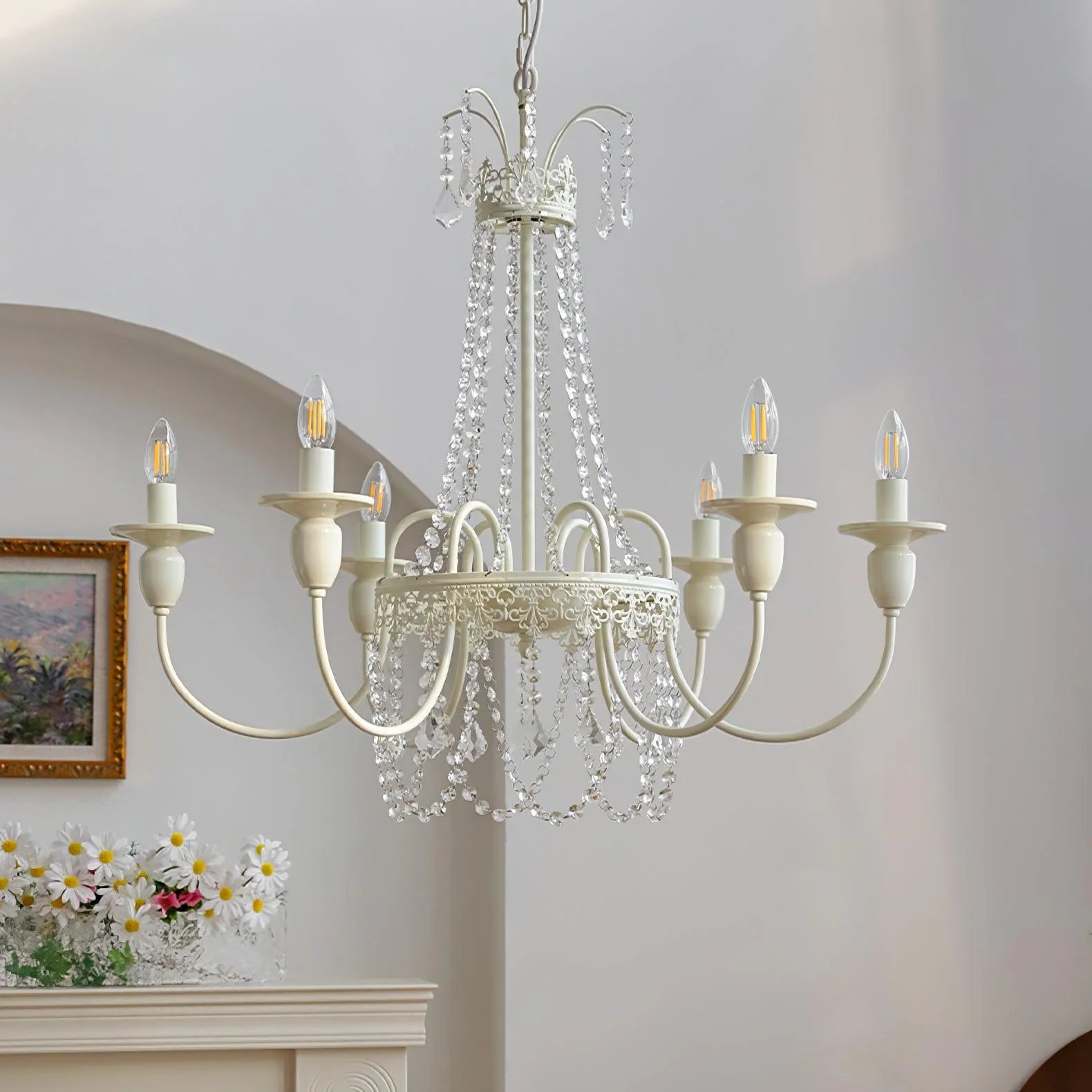 Lustra Chandelier Crystal Tassels - Image 32