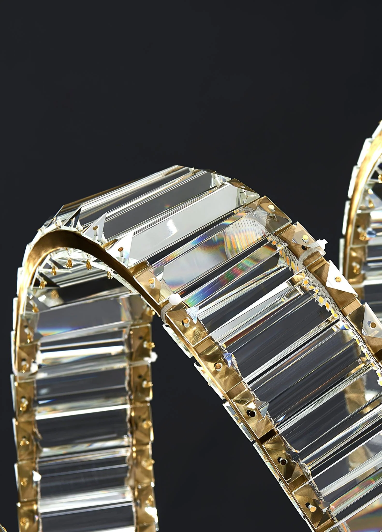 Lustra Chandelier Curved LED Crystal Luxurious - Image 14