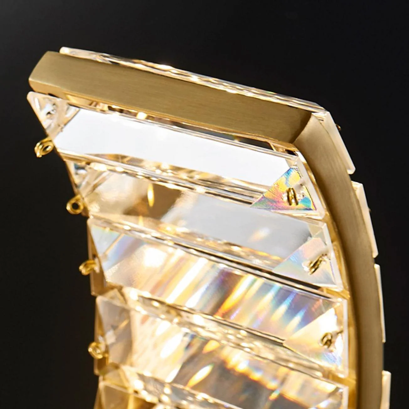 Lustra Chandelier Curved LED Crystal Luxurious - Image 18