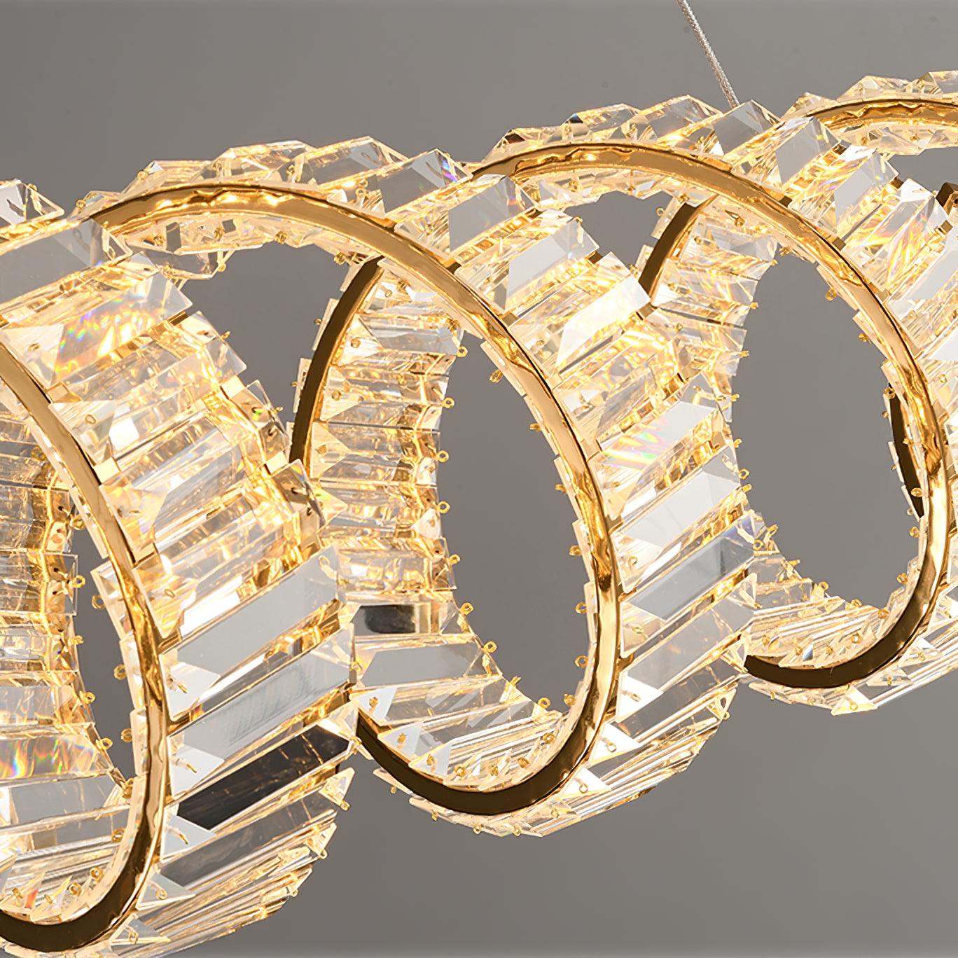 Lustra Chandelier Curved LED Crystal Luxurious - Image 20