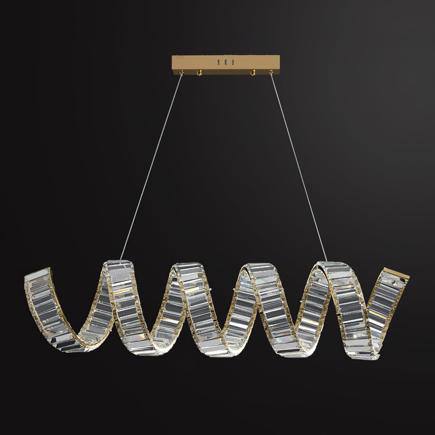 Lustra Chandelier Curved LED Crystal Luxurious - Image 23