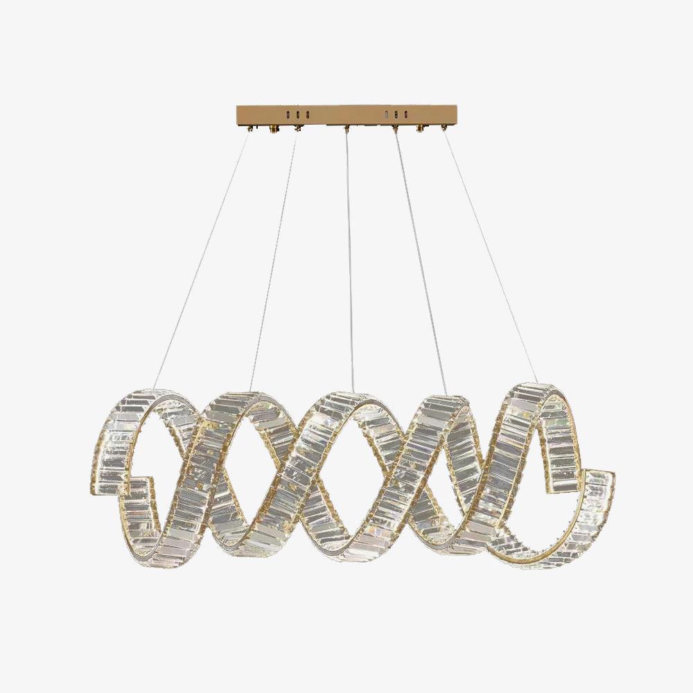 Lustra Chandelier Curved LED Crystal Luxurious - Image 25