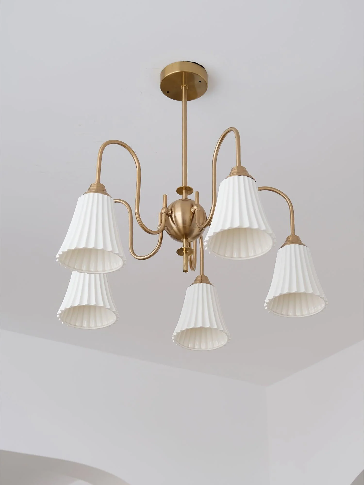 Lustra Chandelier Esther Ceramic Pleated Modern - Image 10