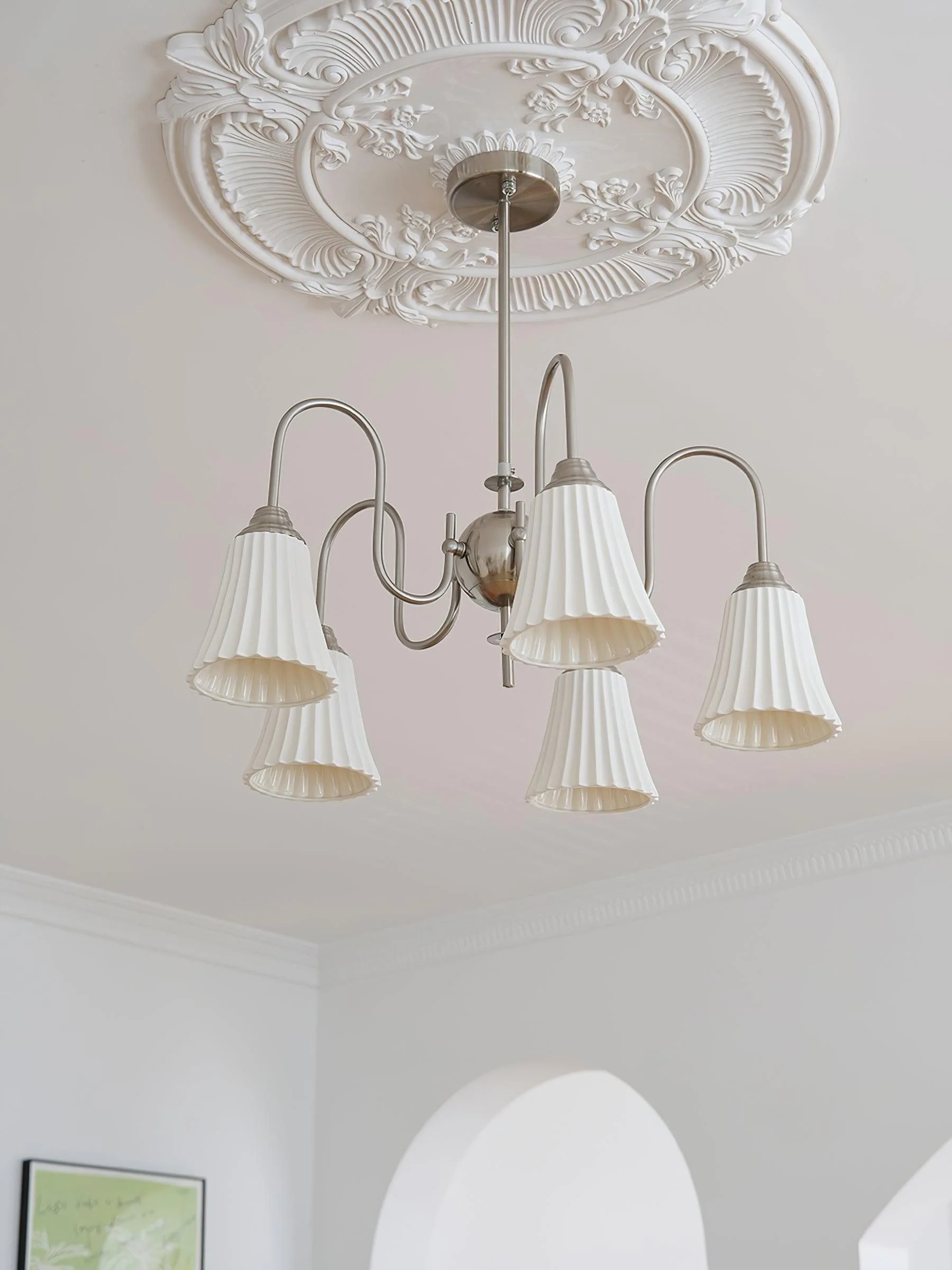 Lustra Chandelier Esther Ceramic Pleated Modern - Image 15