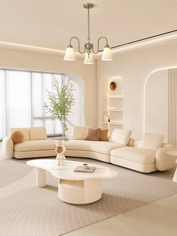 Lustra Chandelier Esther Ceramic Pleated Modern - Image 3