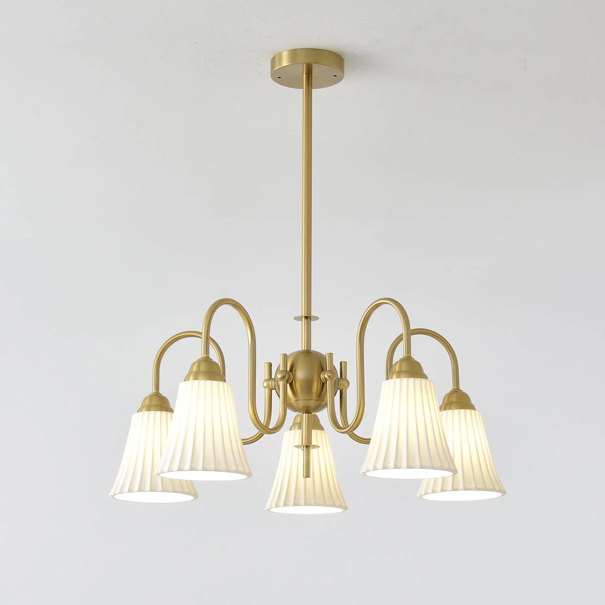 Lustra Chandelier Esther Ceramic Pleated Modern - Image 35