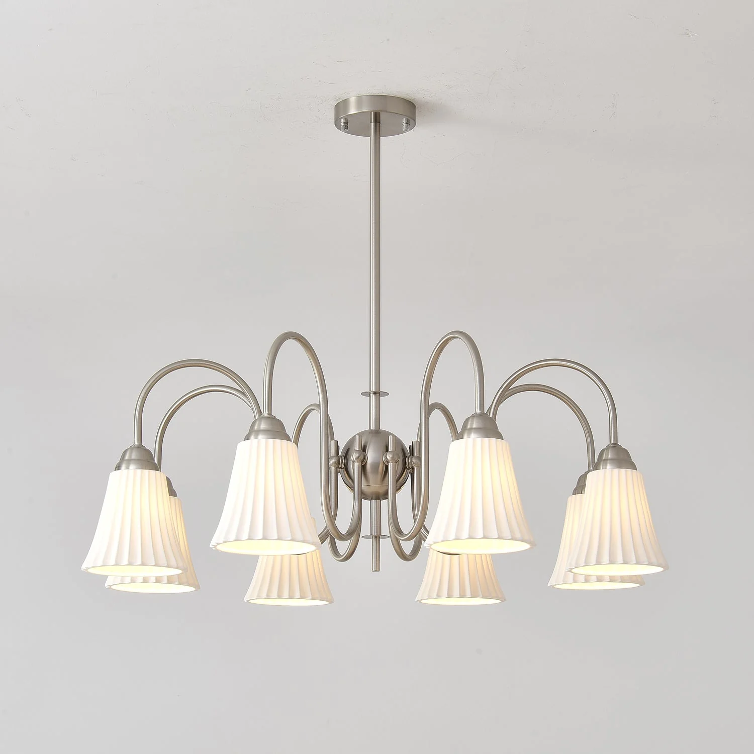 Lustra Chandelier Esther Ceramic Pleated Modern - Image 44