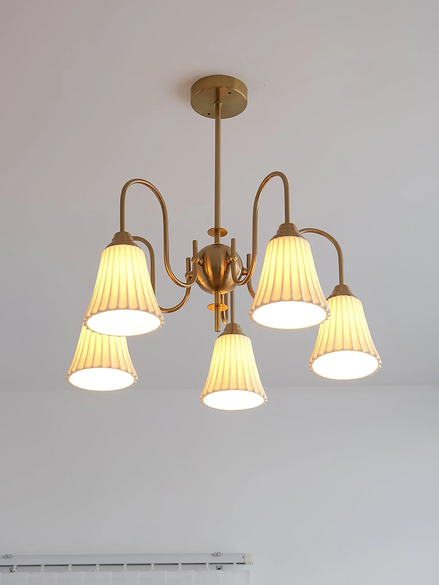 Lustra Chandelier Esther Ceramic Pleated Modern - Image 49