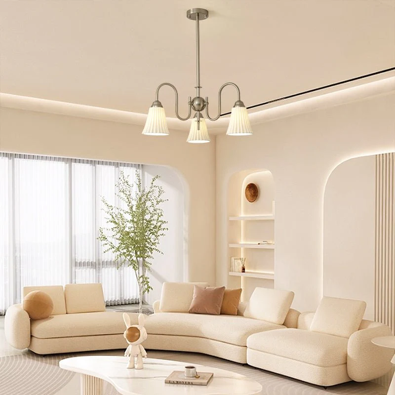 Lustra Chandelier Esther Ceramic Pleated Modern - Image 51