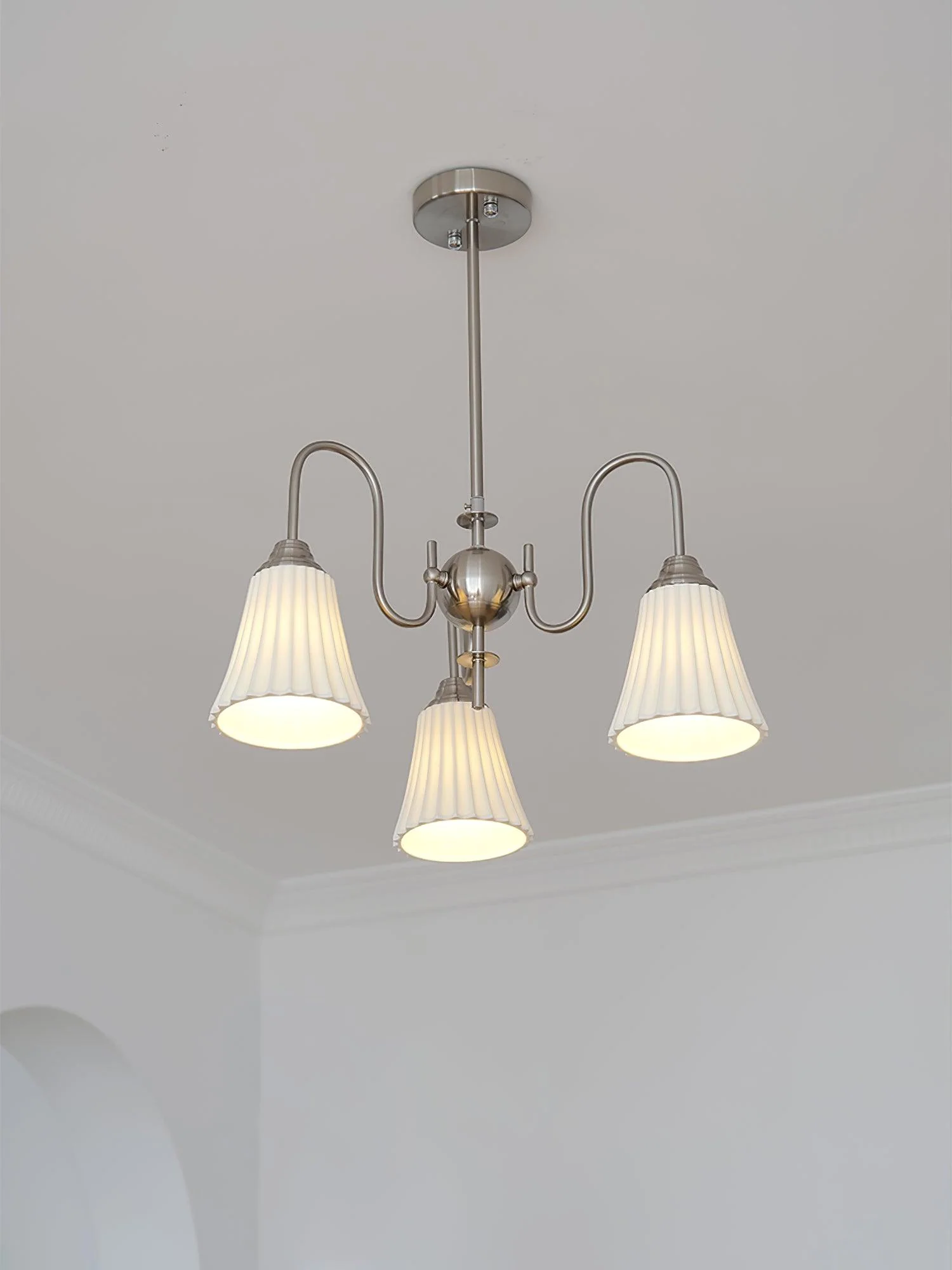 Lustra Chandelier Esther Ceramic Pleated Modern - Image 9