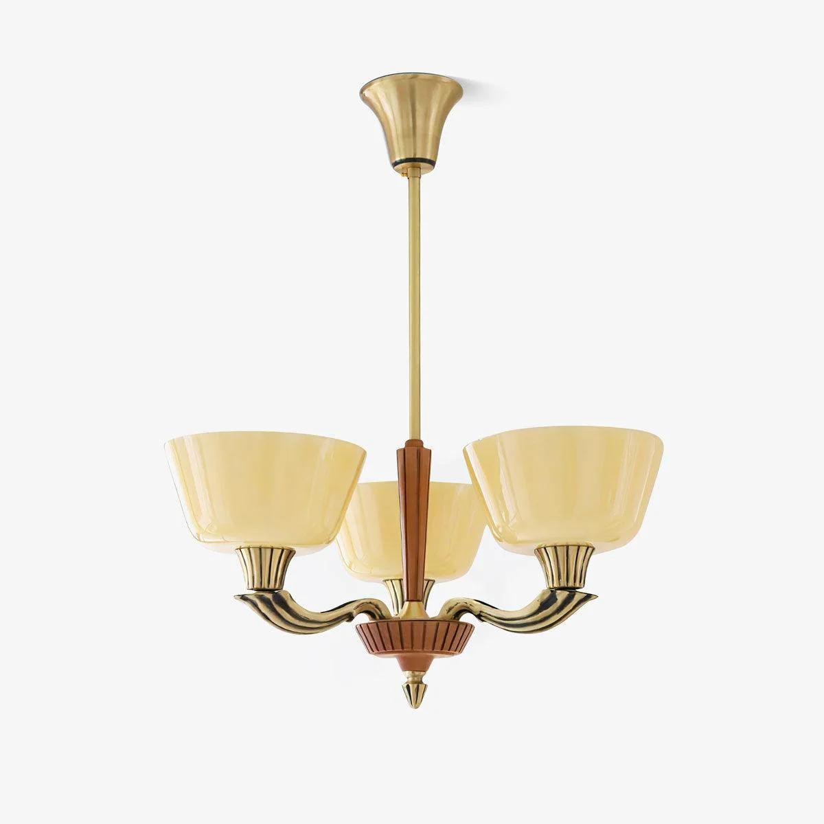 Lustra Chandelier Flared Shade Vintage