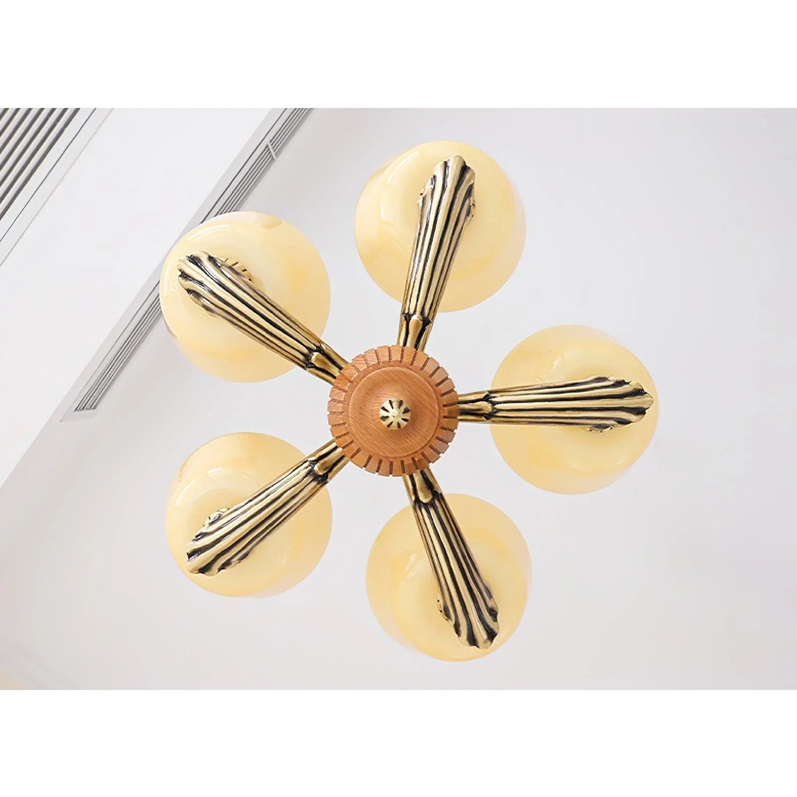 Lustra Chandelier Flared Shade Vintage - Image 18