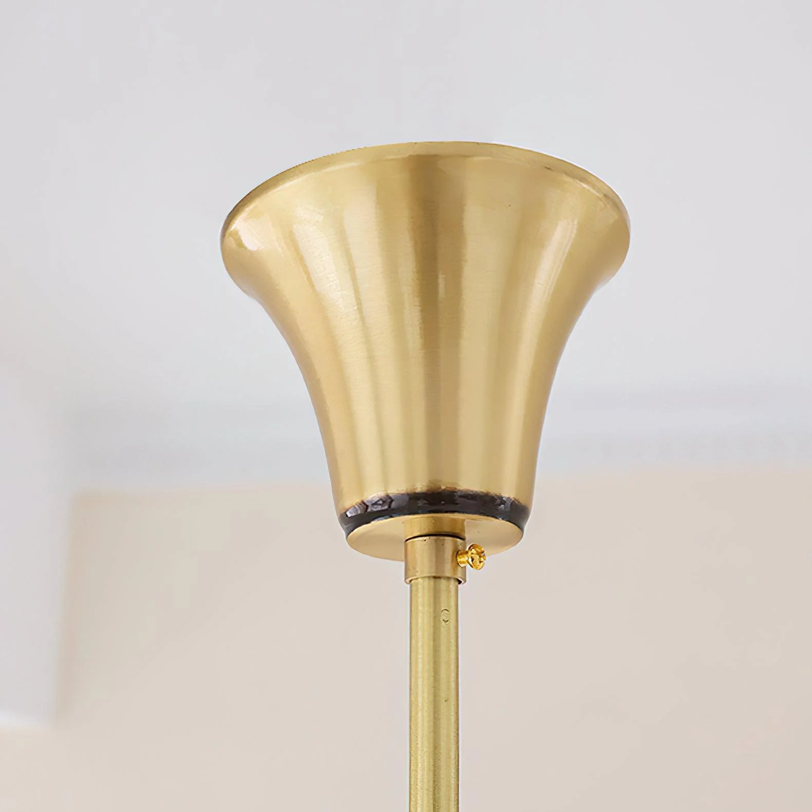 Lustra Chandelier Flared Shade Vintage - Image 19