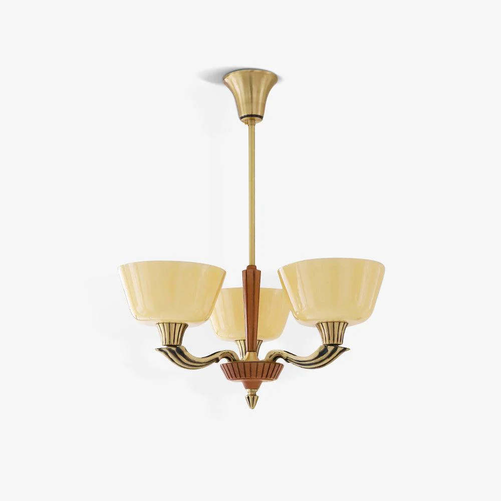 Lustra Chandelier Flared Shade Vintage - Image 20