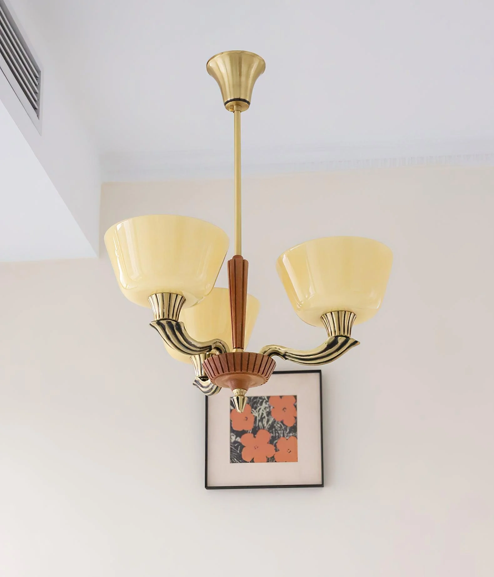 Lustra Chandelier Flared Shade Vintage - Image 6