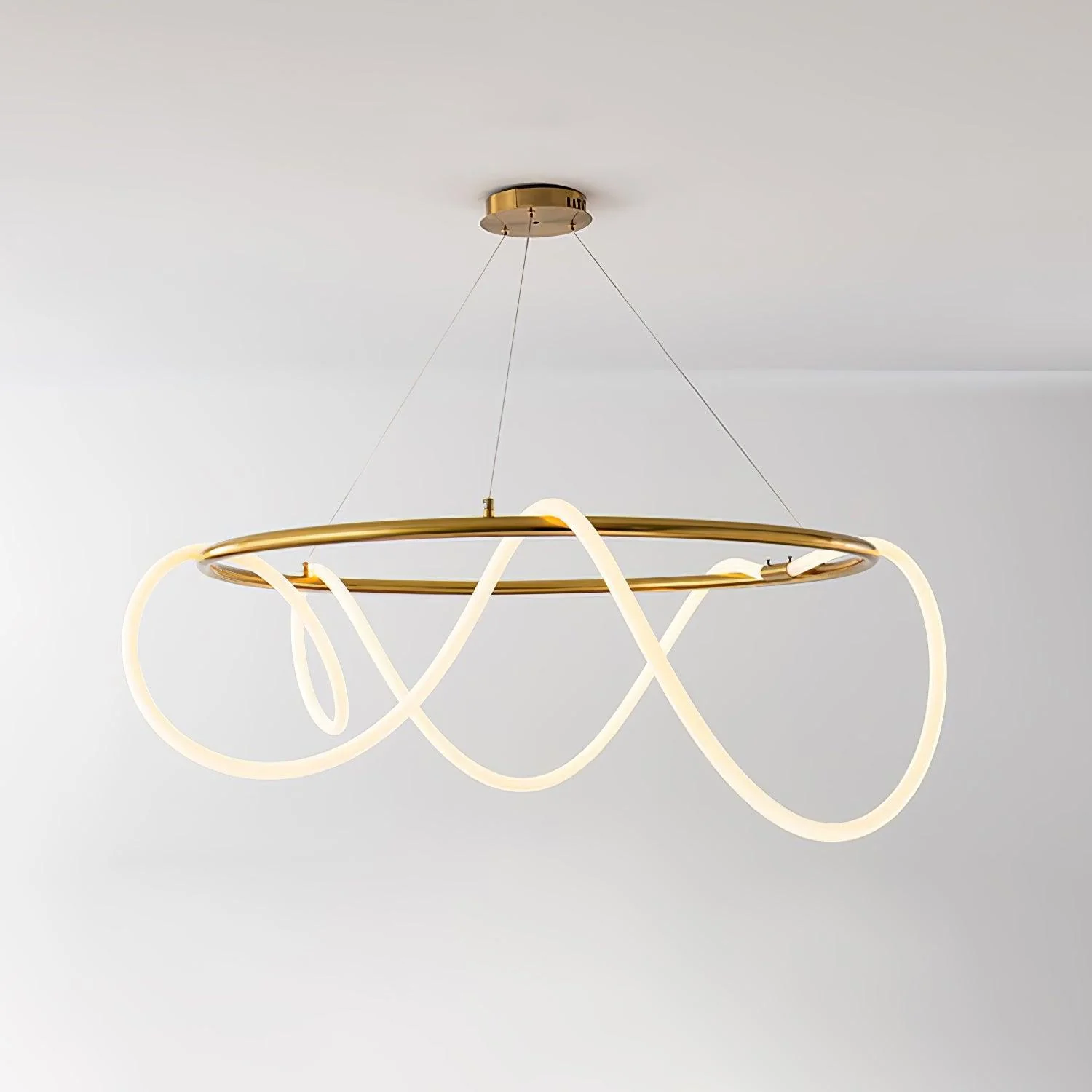 Lustra Chandelier Flexible Silicone Curve Modern Elegant - Image 35