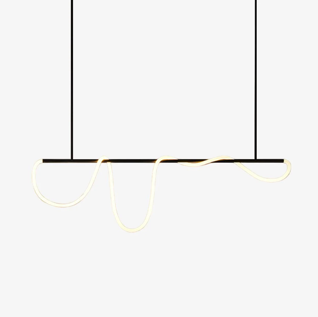 Lustra Chandelier Flexible Silicone Curve Modern Elegant - Image 47