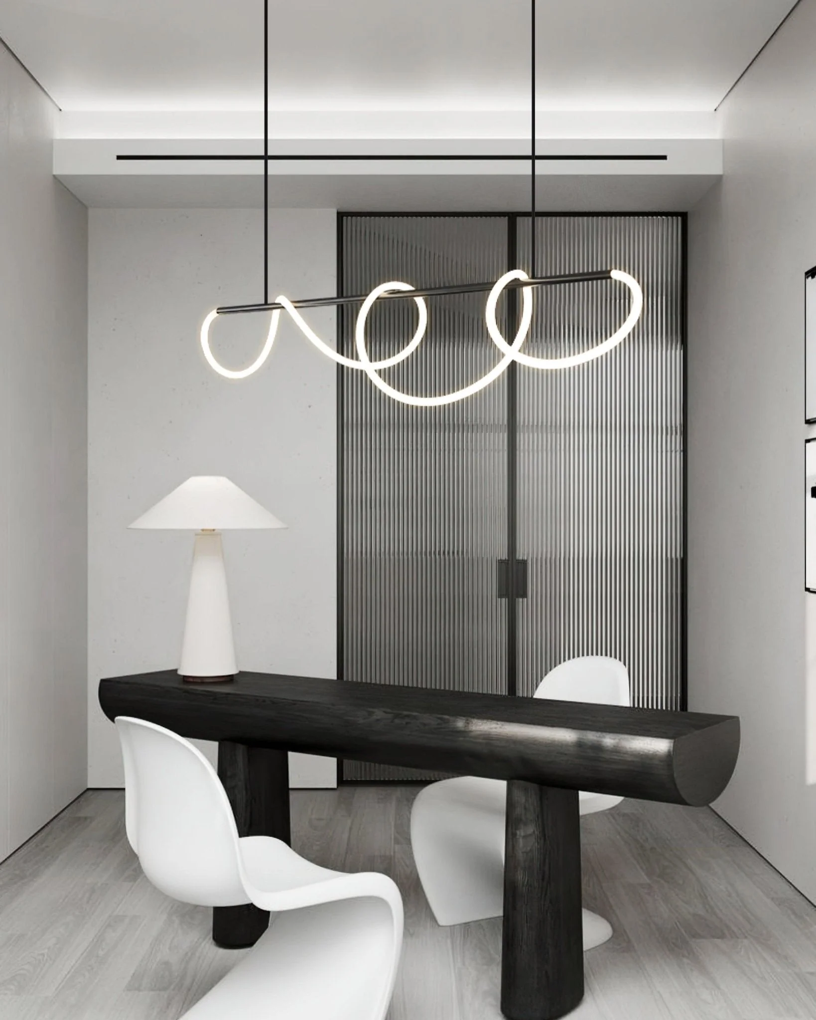 Lustra Chandelier Flexible Silicone Curve Modern Elegant - Image 78
