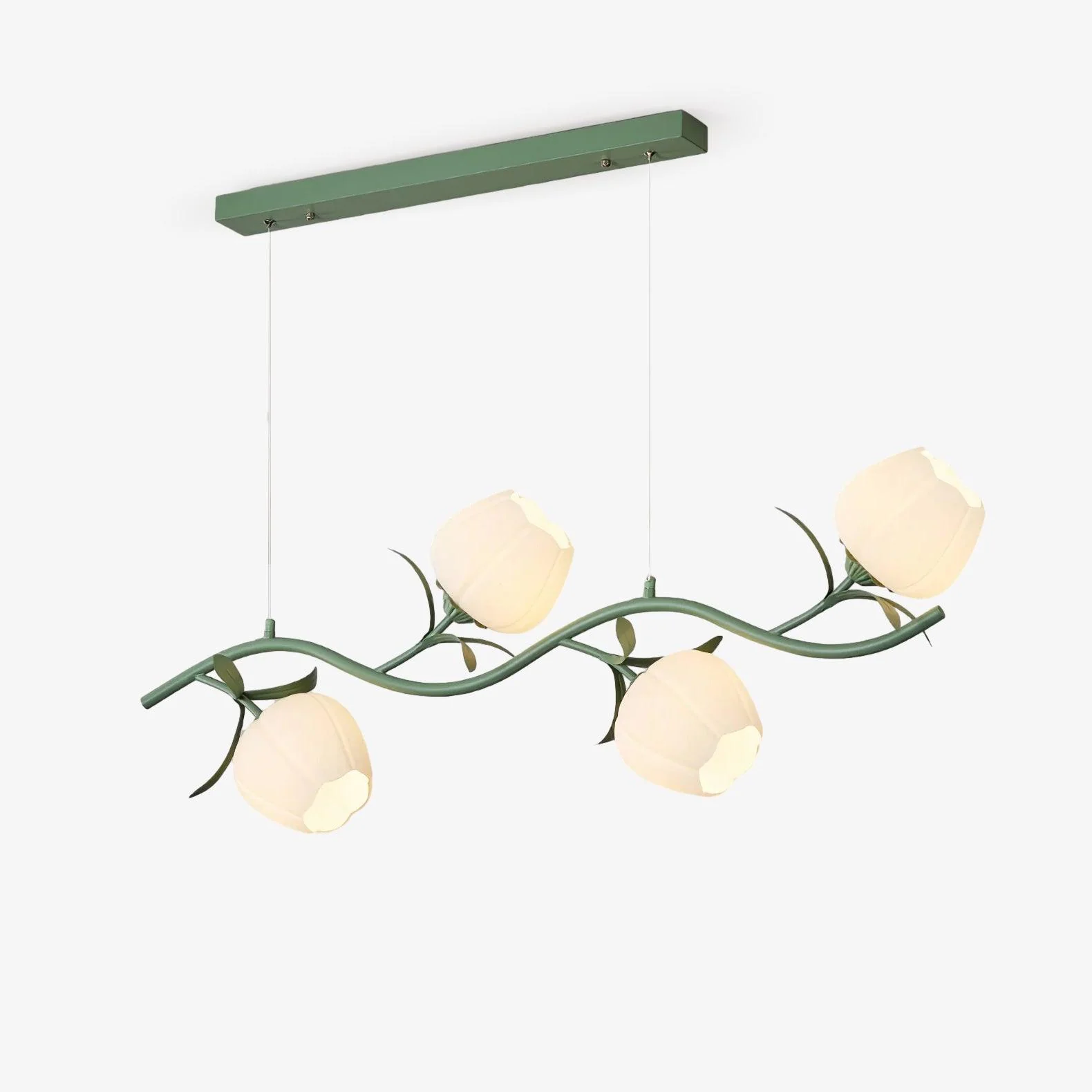Lustra Chandelier Floral Glass