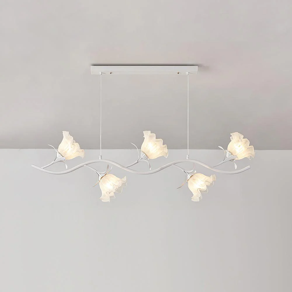 Lustra Chandelier Floral Glass - Image 11