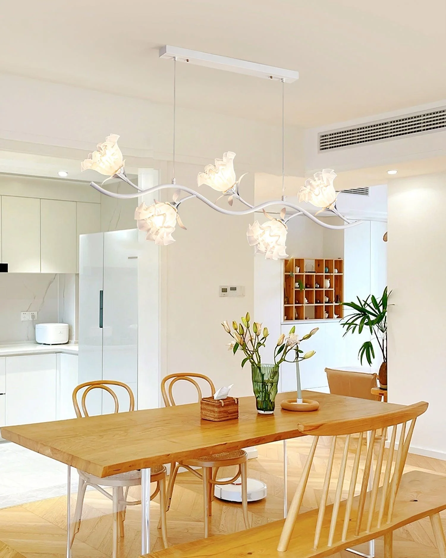 Lustra Chandelier Floral Glass - Image 12