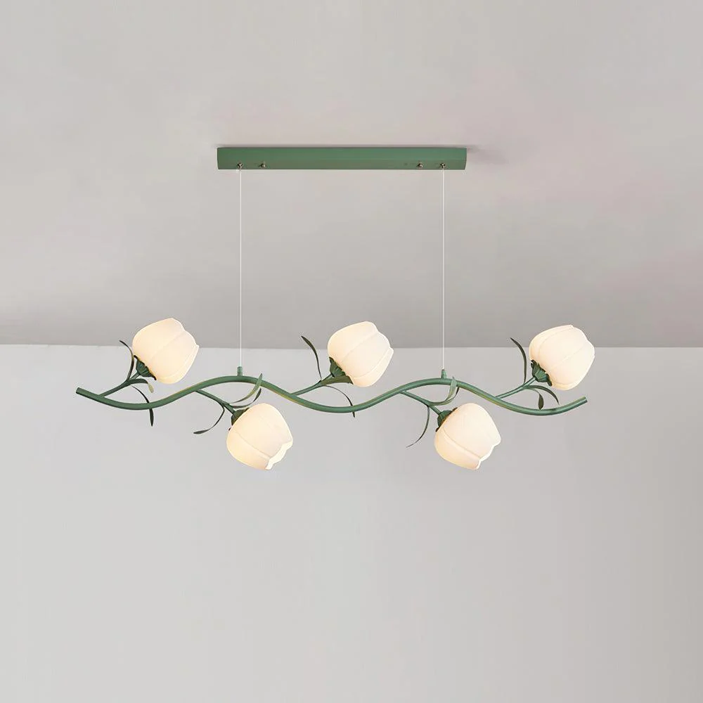 Lustra Chandelier Floral Glass - Image 21