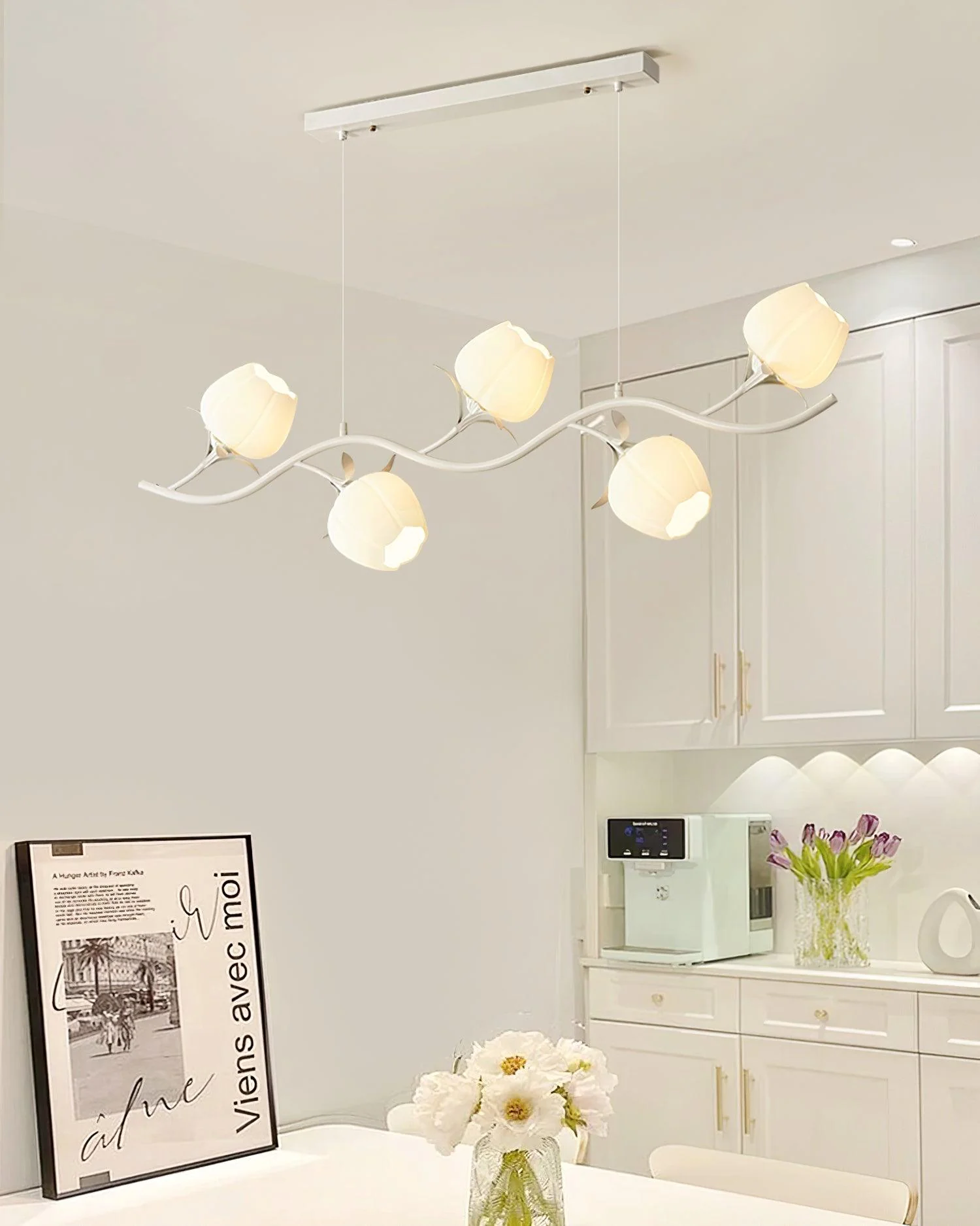 Lustra Chandelier Floral Glass - Image 29
