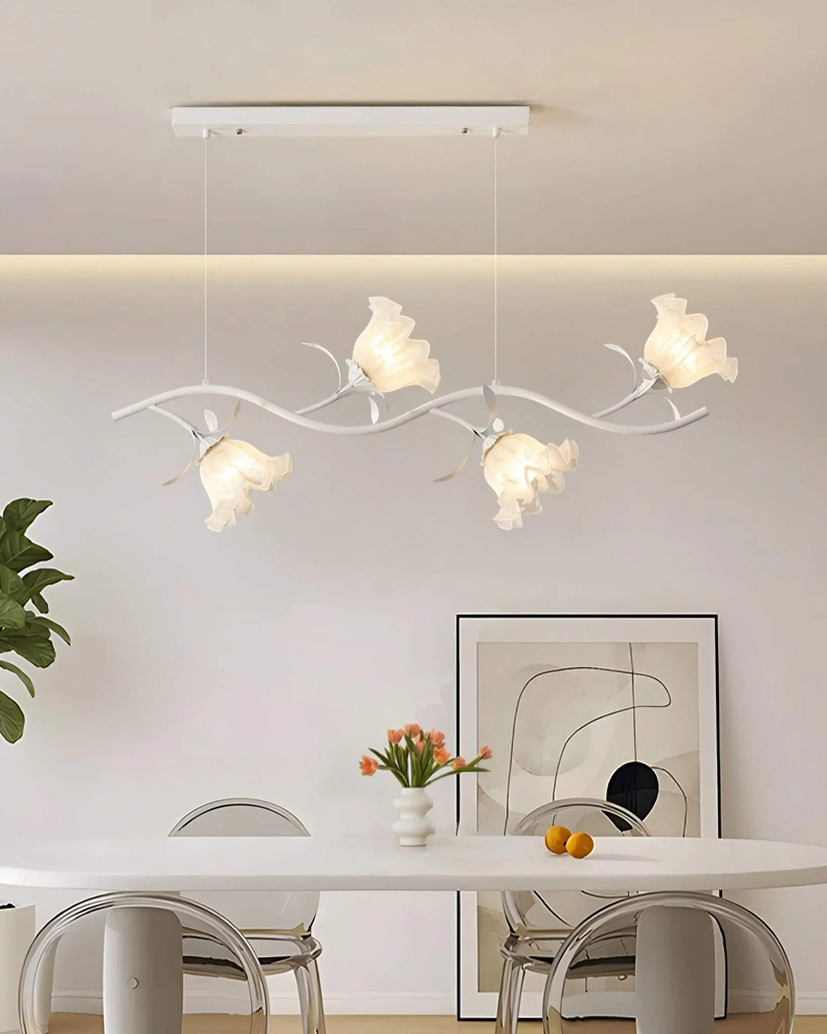 Lustra Chandelier Floral Glass - Image 30