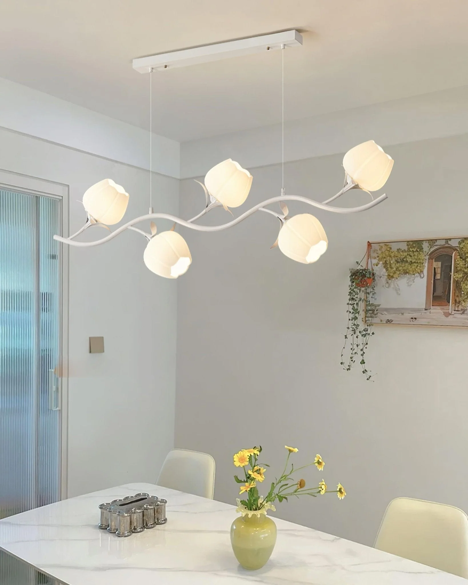 Lustra Chandelier Floral Glass - Image 32