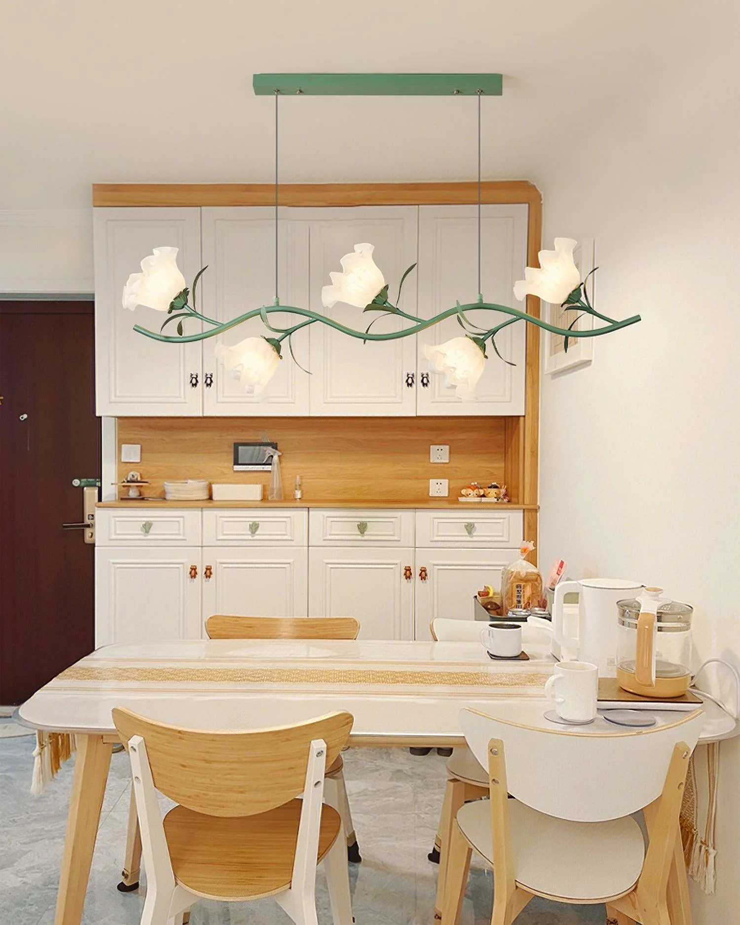 Lustra Chandelier Floral Glass - Image 33