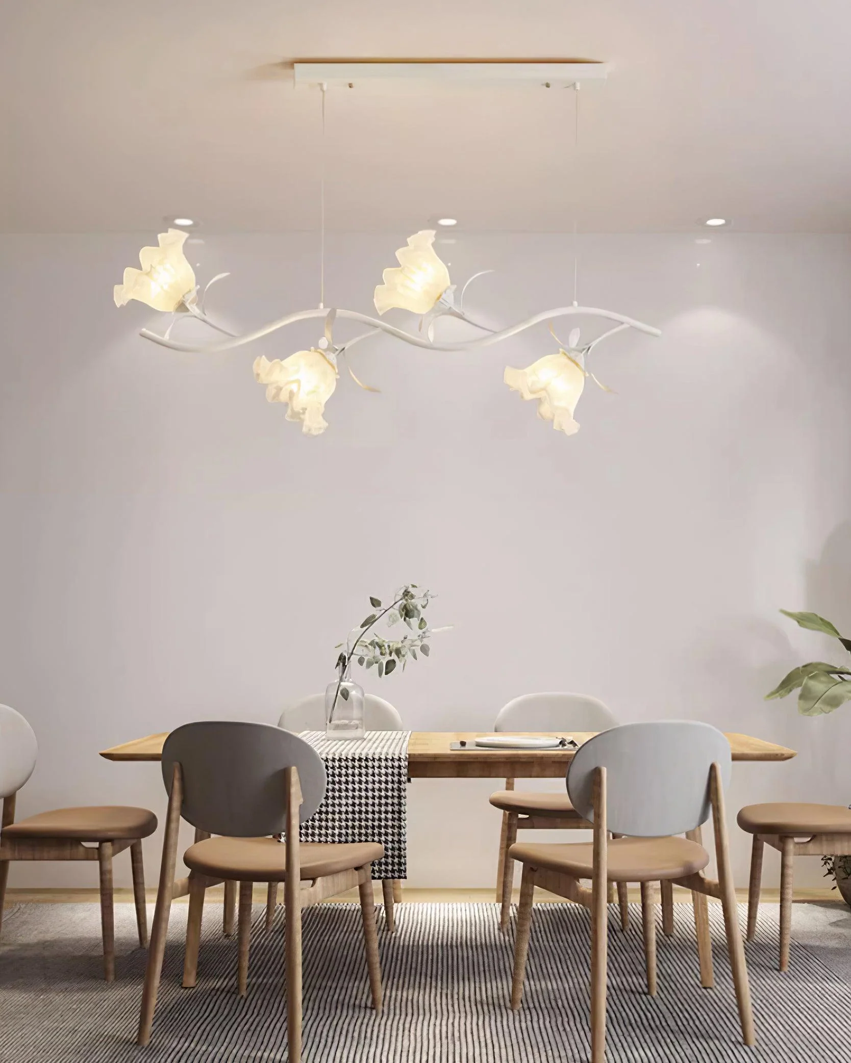Lustra Chandelier Floral Glass - Image 37