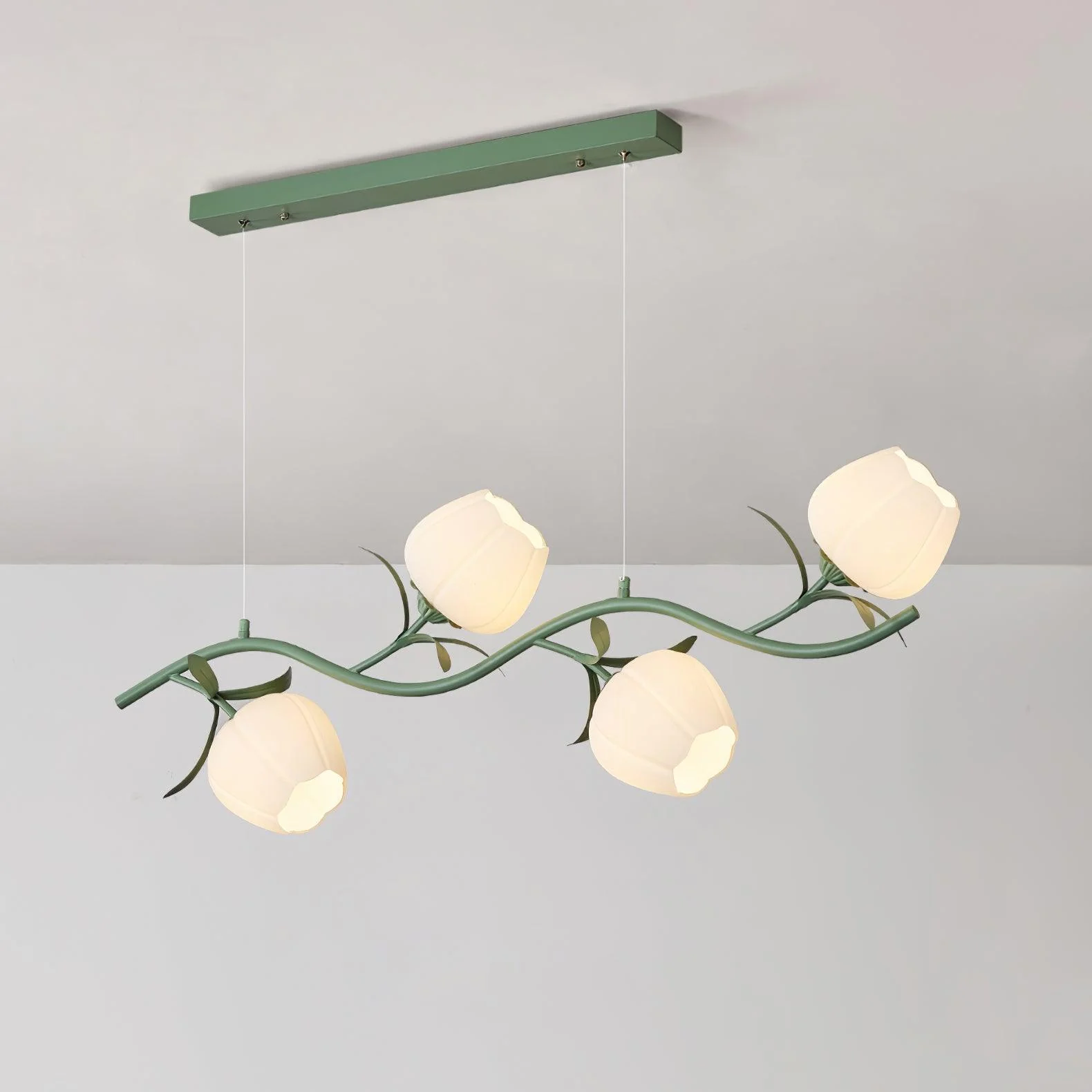 Lustra Chandelier Floral Glass - Image 4