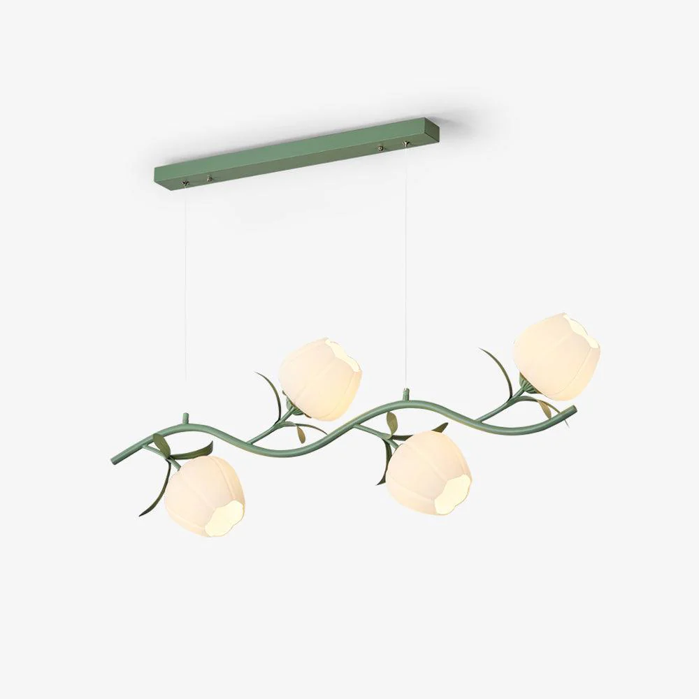 Lustra Chandelier Floral Glass - Image 6