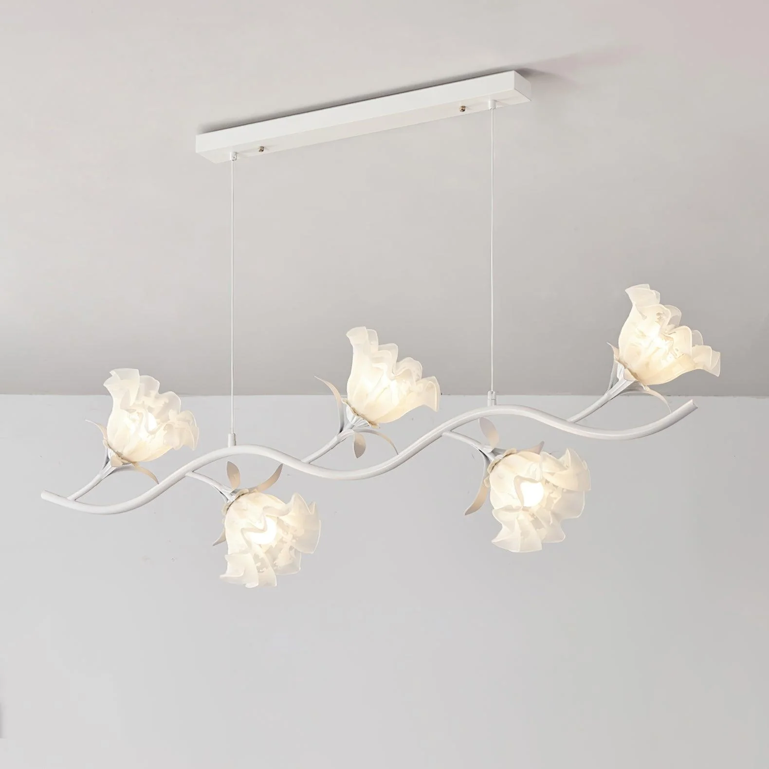 Lustra Chandelier Floral Glass - Image 8