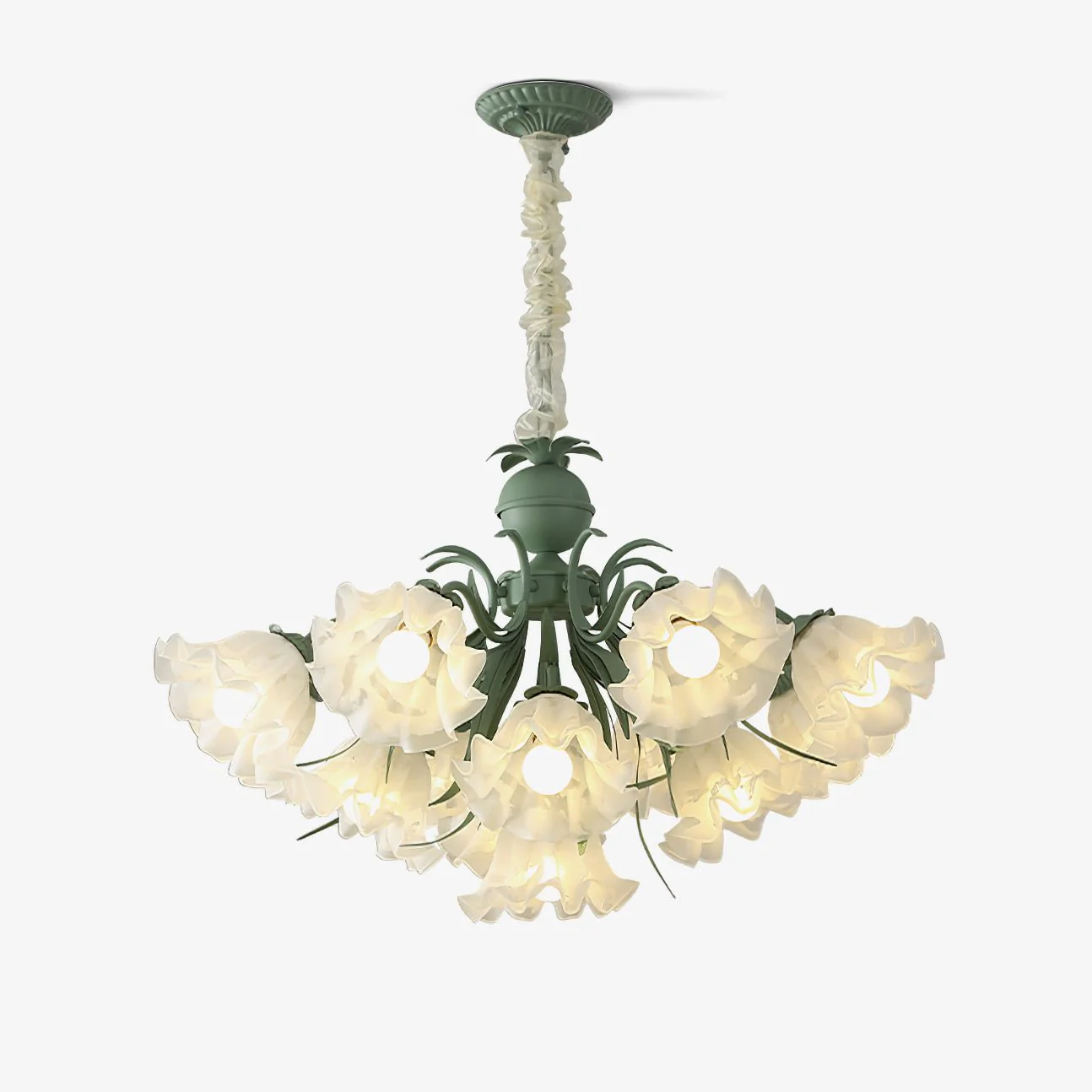 Lustra Chandelier Flower with Petals and Leaves