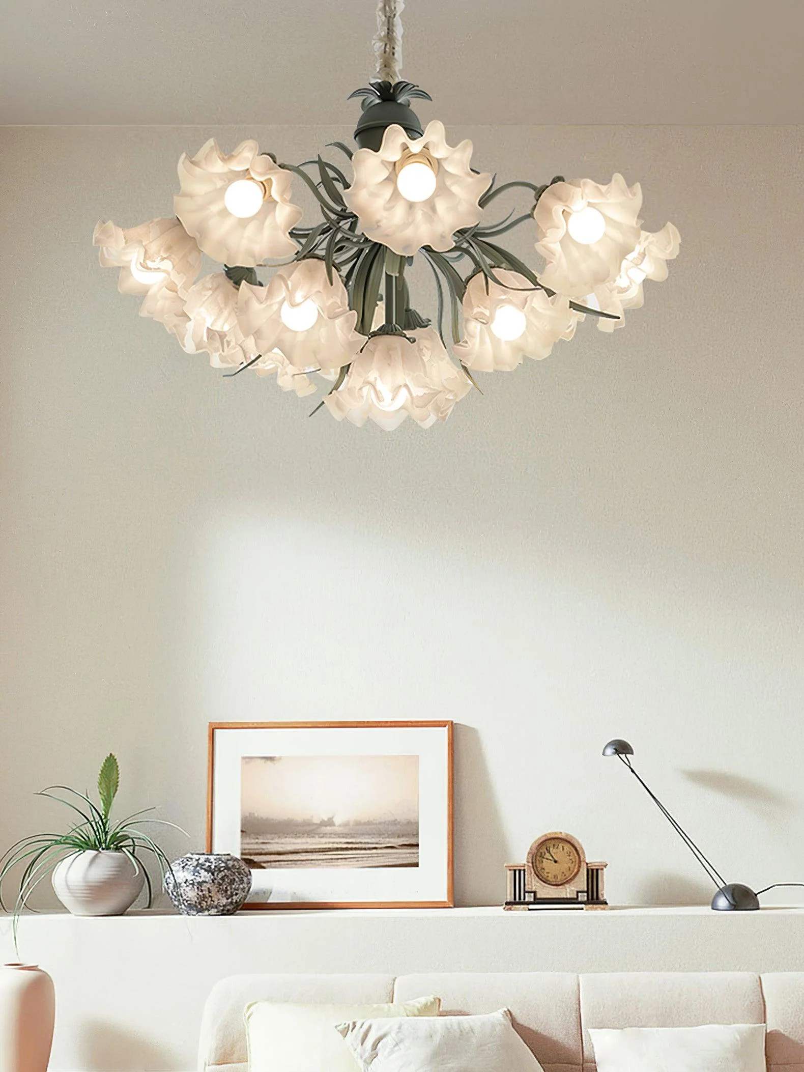 Lustra Chandelier Flower with Petals and Leaves - Image 21