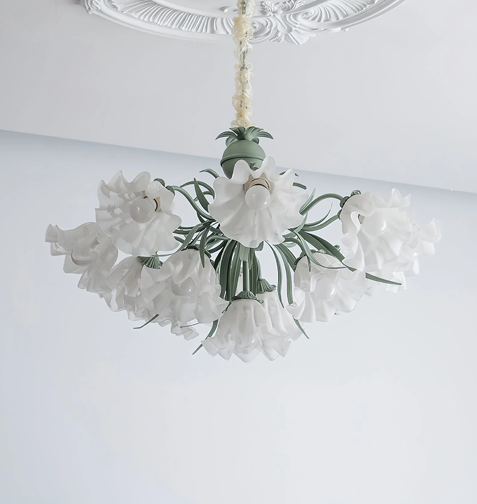 Lustra Chandelier Flower with Petals and Leaves - Image 32