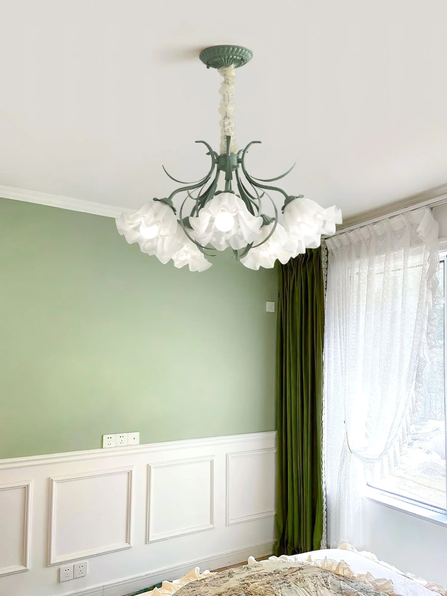 Lustra Chandelier Flower with Petals and Leaves - Image 38