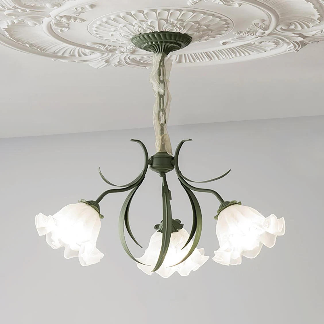 Lustra Chandelier Flower with Petals and Leaves - Image 45