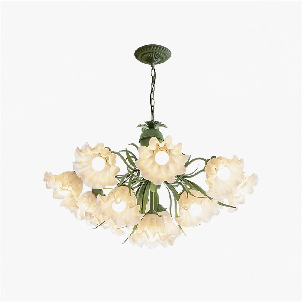 Lustra Chandelier Flower with Petals and Leaves - Image 6