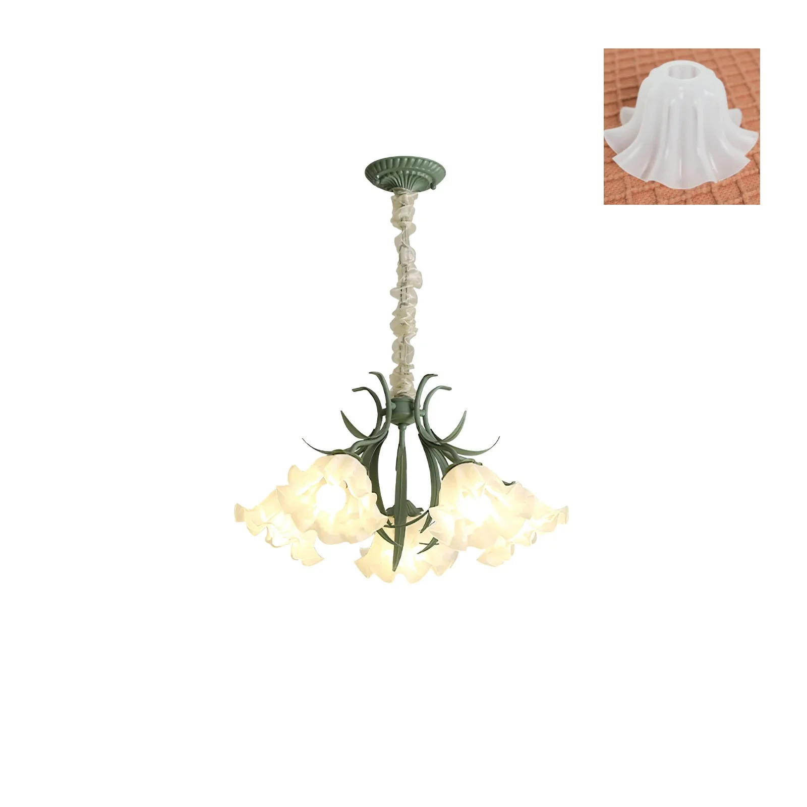 Lustra Chandelier Flower with Petals and Leaves - Image 60