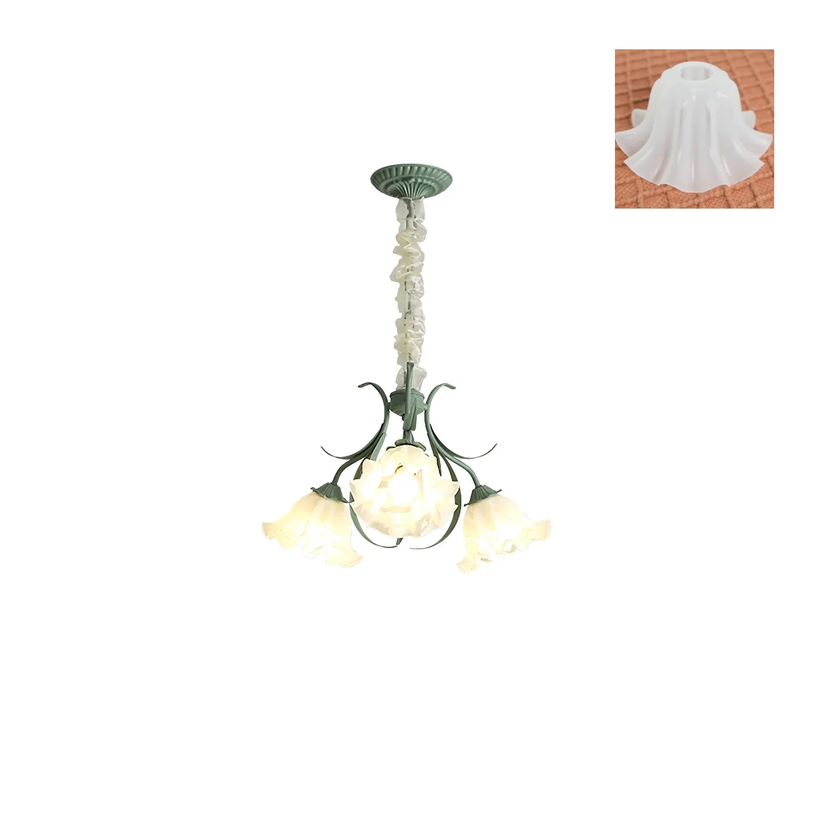 Lustra Chandelier Flower with Petals and Leaves - Image 61