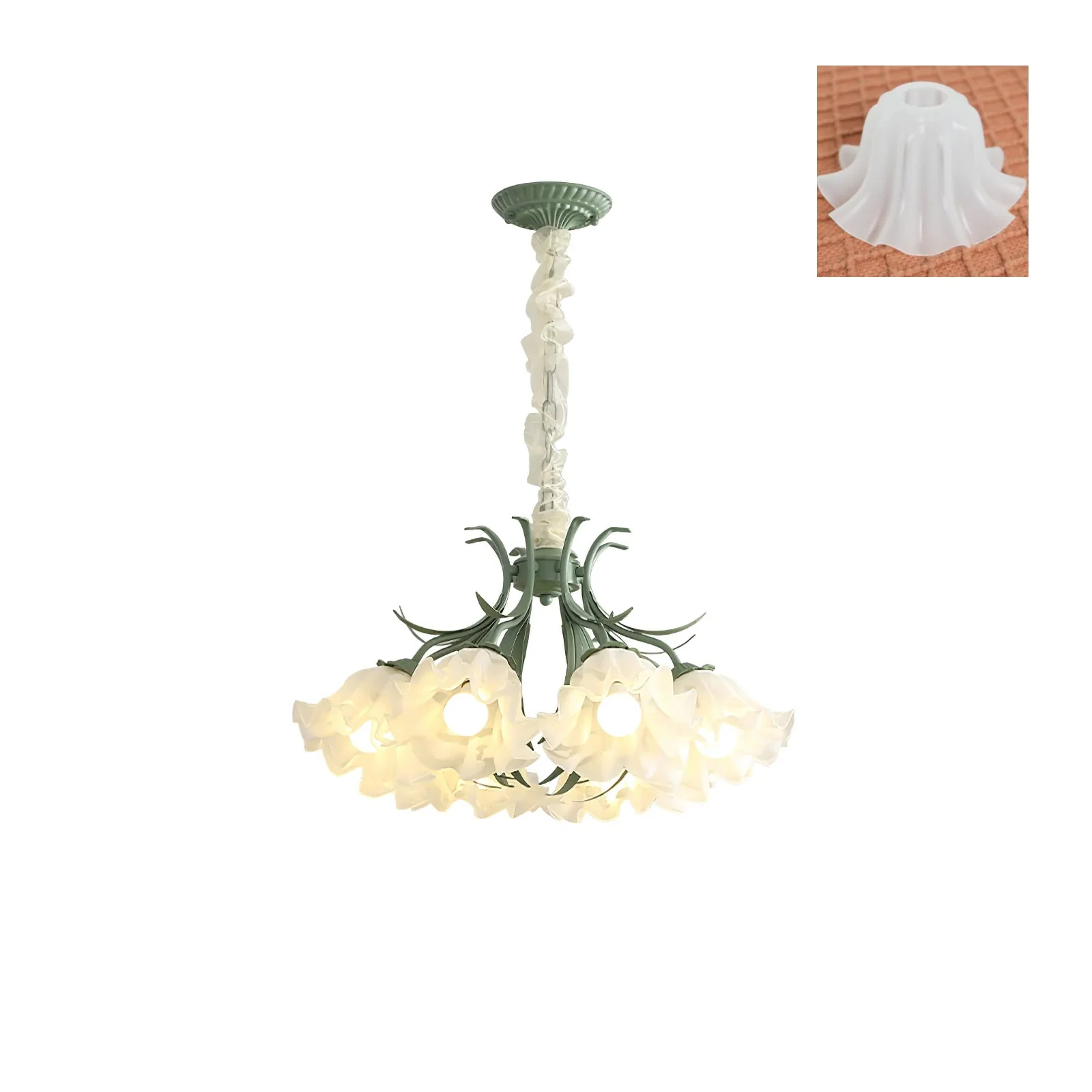 Lustra Chandelier Flower with Petals and Leaves - Image 63