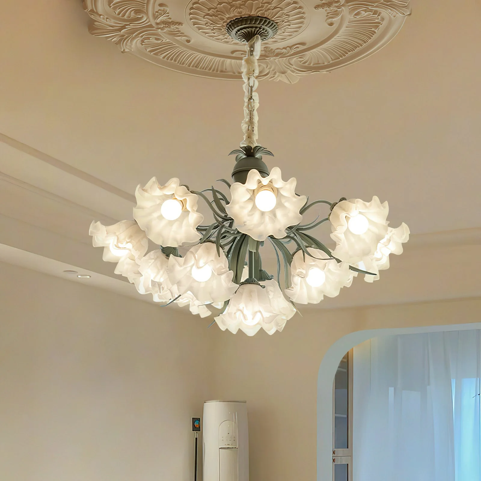 Lustra Chandelier Flower with Petals and Leaves - Image 64