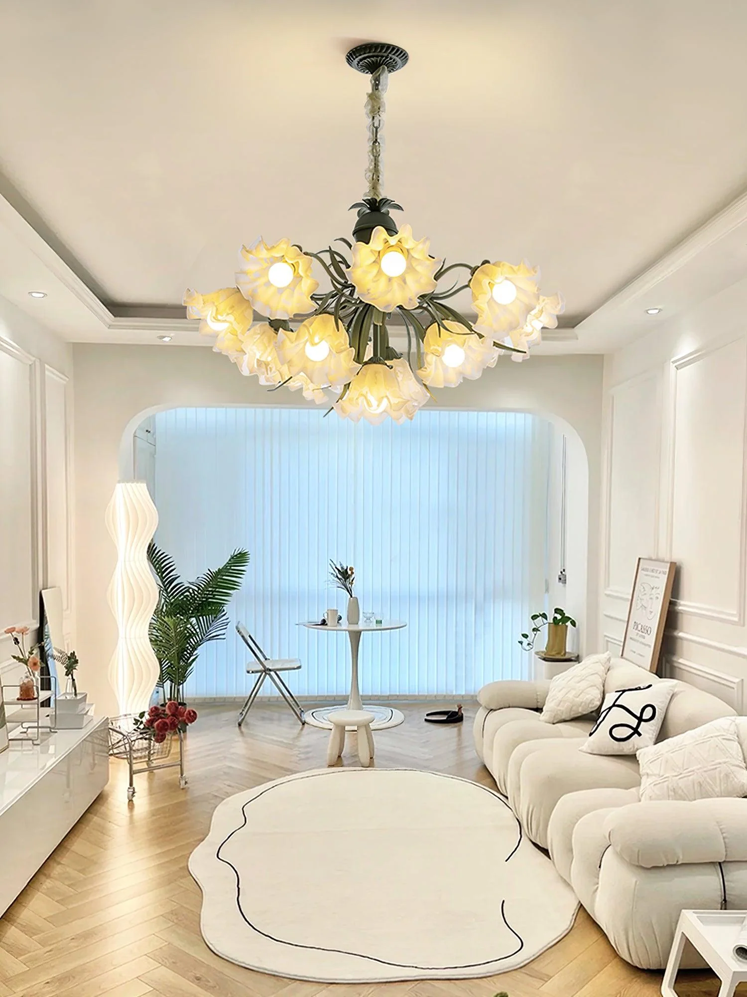Lustra Chandelier Flower with Petals and Leaves - Image 68