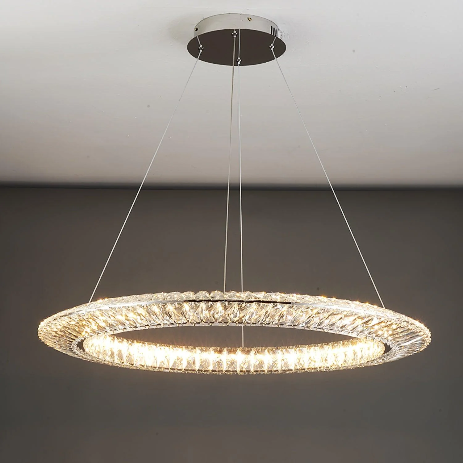 Lustra Chandelier Geometric Crystal LED Elegant - Image 24