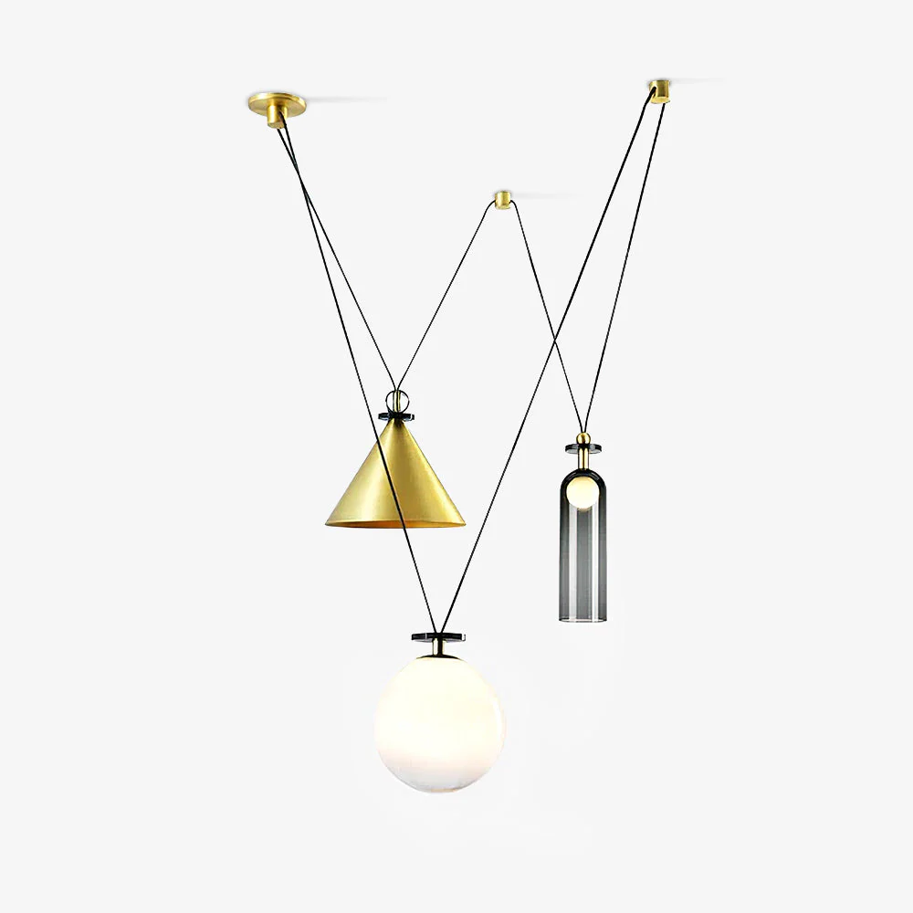 Lustra Chandelier Geometric Shape Art - Image 54